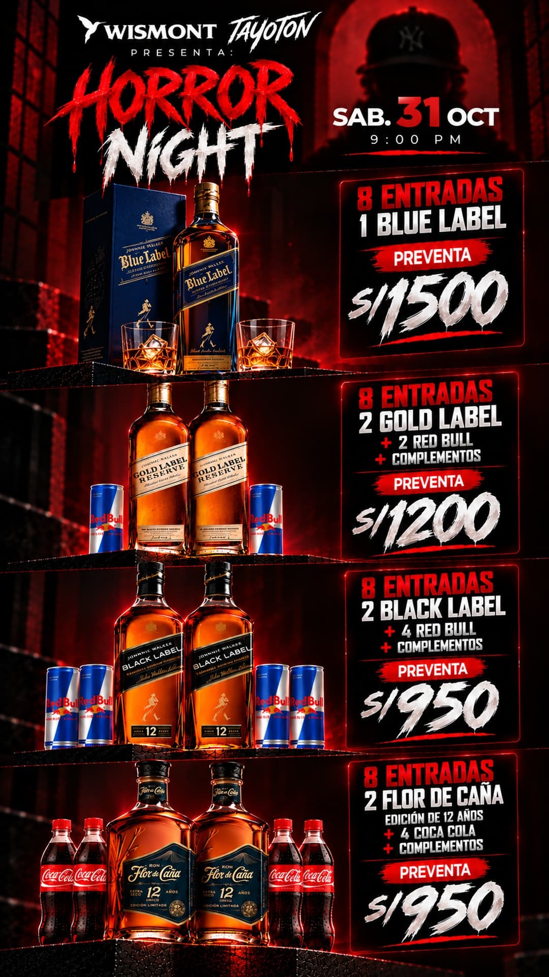 Boxes de TAYOTON Halloween Rave con precios.
